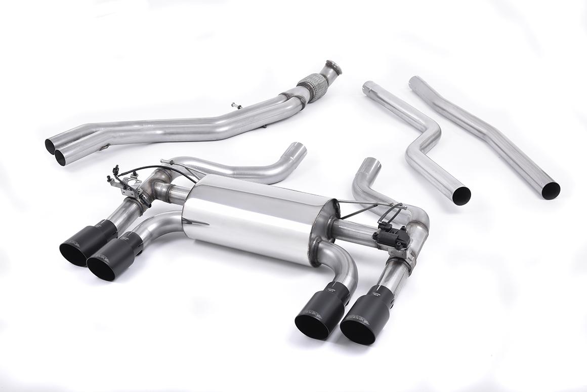 Milltek Valved Cat-Back Exhaust | BMW F87 M2 - Cerakote Black Tips Milltek Valved Cat-Back Exhaust | BMW F87 M2 - Cerakote Black Tips