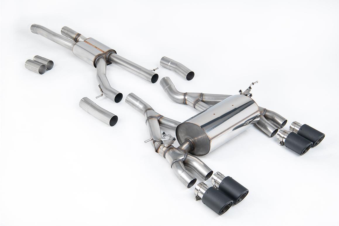 Milltek Race Cat-Back Exhaust | BMW F80 M3 F82 M4 - Carbon Fibre Tips Milltek Race Cat-Back Exhaust | BMW F80 M3 F82 M4 - Carbon Fibre Tips
