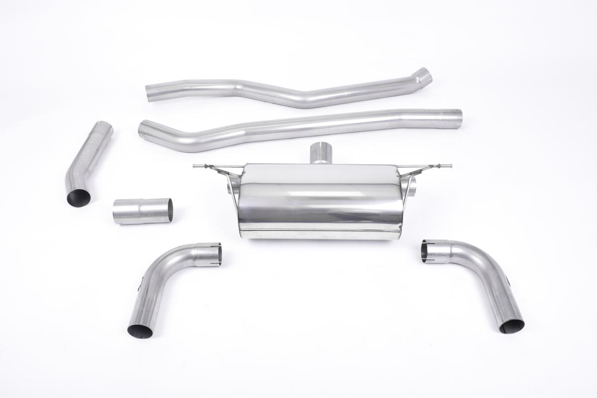 Milltek Non-Resonated Race Cat-Back Exhaust | BMW F30 320i M Sport - Polished Tips Milltek Non-Resonated Race Cat-Back Exhaust | BMW F30 320i M Sport - Polished Tips
