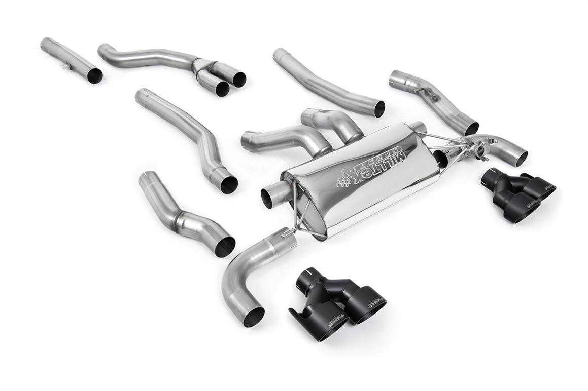 Milltek Cat-Back Exhaust | BMW M240i G42 - Quad GT-100 Cerakote Black Tips Milltek Cat-Back Exhaust | BMW M240i G42 - Quad GT-100 Cerakote Black Tips