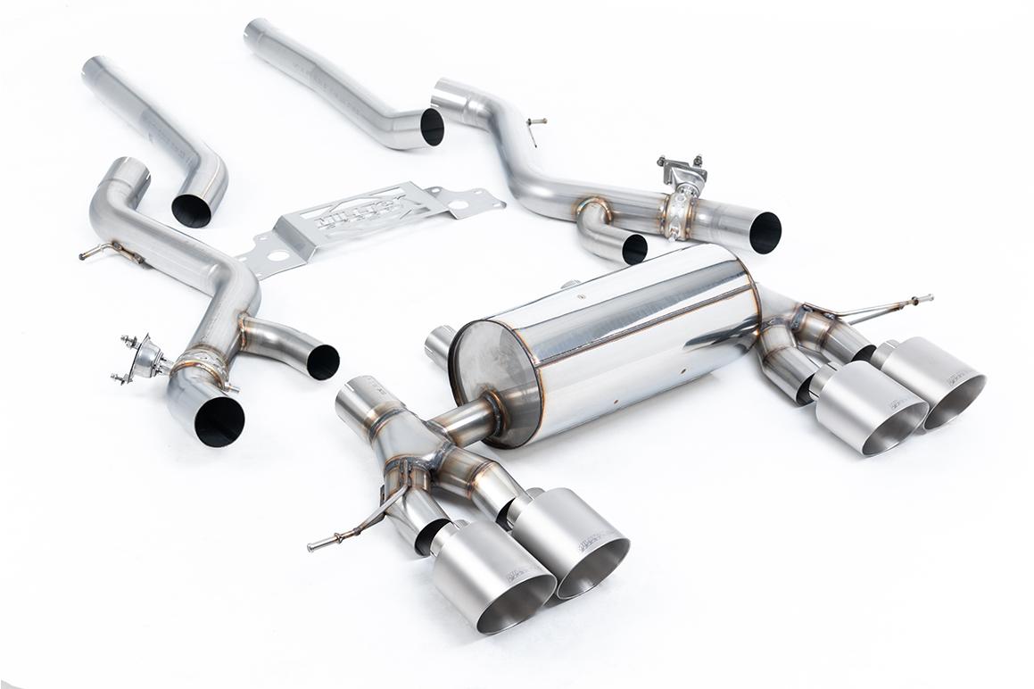 Milltek Non-Resonated Cat-Back Exhaust | BMW G87 M2 - Brushed Titanium Tips