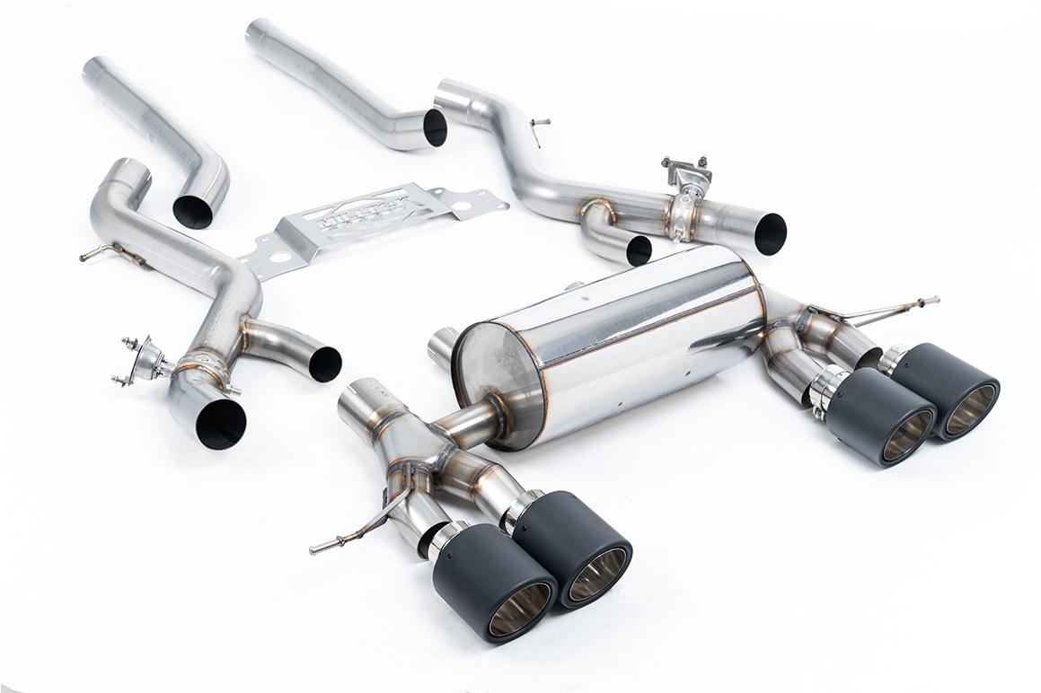 Milltek Non-Resonated Cat-Back Exhaust | BMW G87 M2 - Carbon Fibre Tips