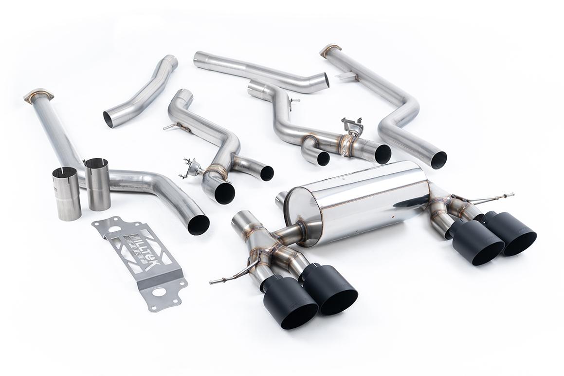 Milltek Non-Resonated Cat-Back Exhaust | BMW G87 M2 - Cerakote Black Tips