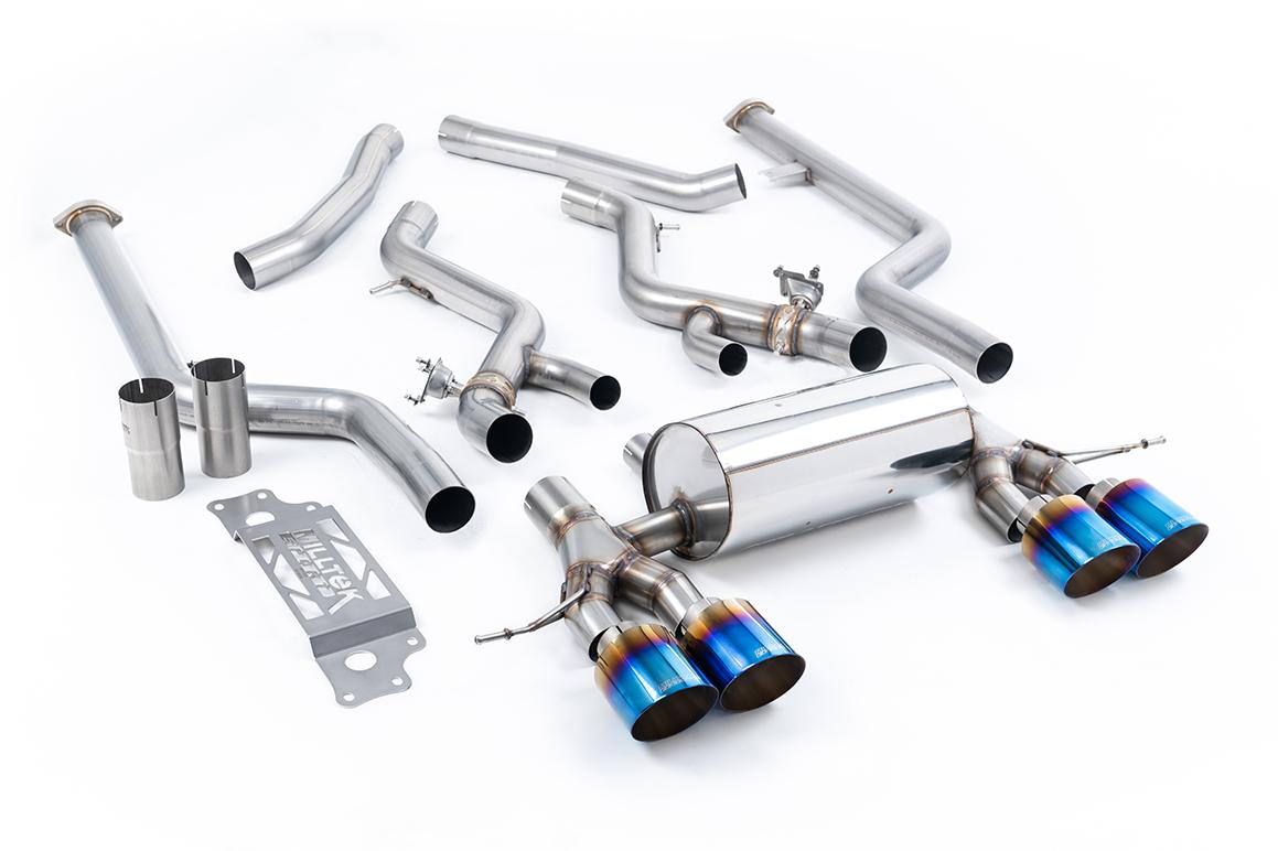 Milltek Non-Resonated Cat-Back Exhaust | BMW G87 M2 - Burnt Titanium Tips