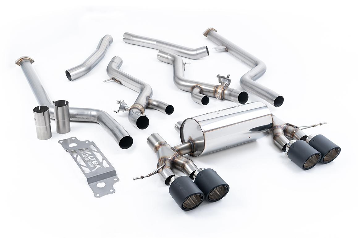 Milltek Non-Resonated Cat-Back Exhaust | BMW G87 M2 - Carbon Fibre Tips