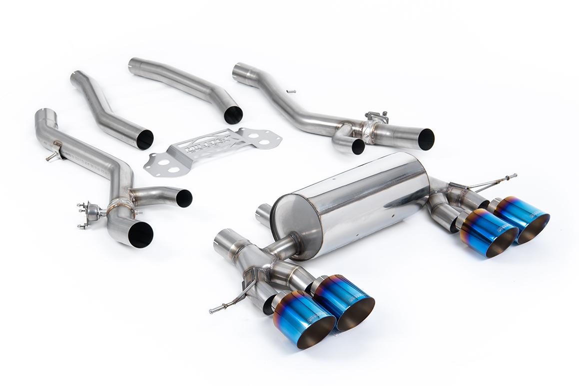 Milltek 80mm OPF/GPF-Back Exhaust | BMW G8X M3 M4 - Burnt Titanium Tips Milltek 80mm OPF/GPF-Back Exhaust | BMW G8X M3 M4 - Burnt Titanium Tips