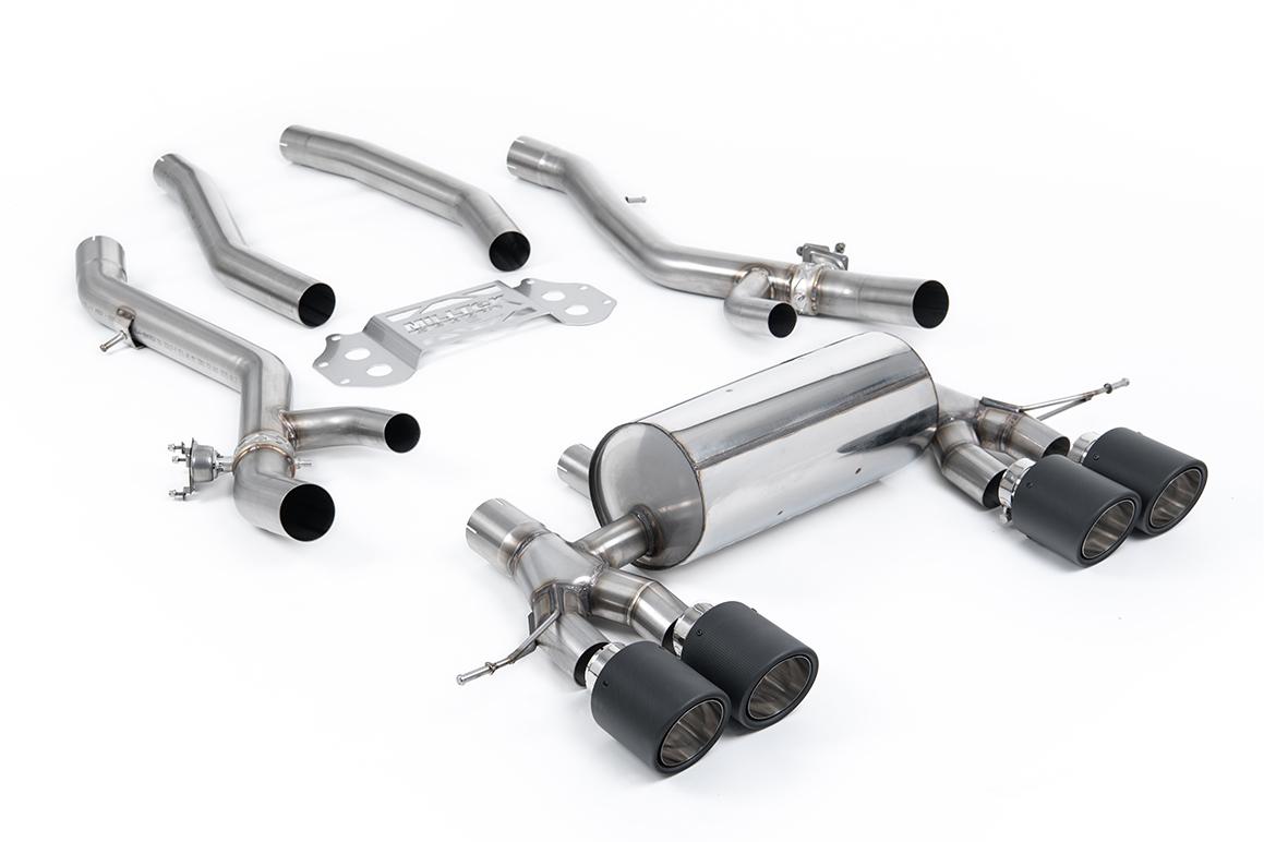 Milltek 80mm OPF Back Exhaust | BMW G8X M3 M4 - Carbon Fibre Tips Milltek 80mm OPF Back Exhaust | BMW G8X M3 M4 - Carbon Fibre Tips