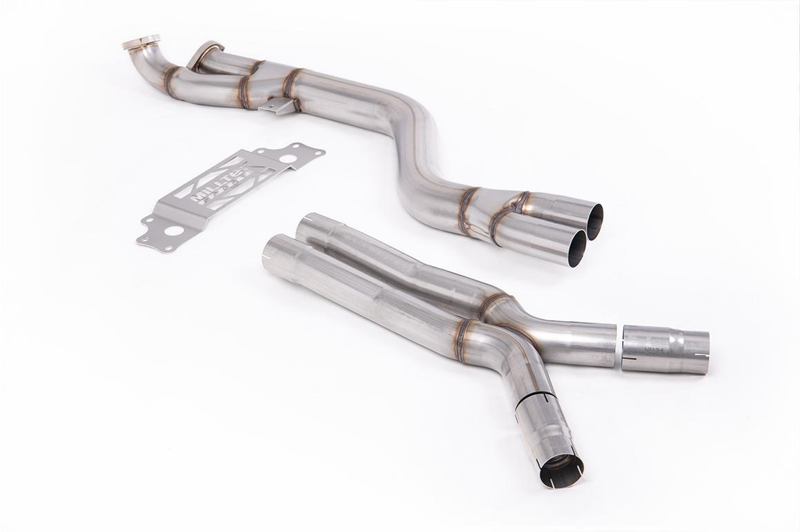 Milltek Non-Resonated 102mm X-Pipe Mid-Pipe | BMW G87 M2 - Fits OE Axle-Back Milltek Non-Resonated 102mm X-Pipe Mid-Pipe | BMW G87 M2 - Fits OE Axle-Back