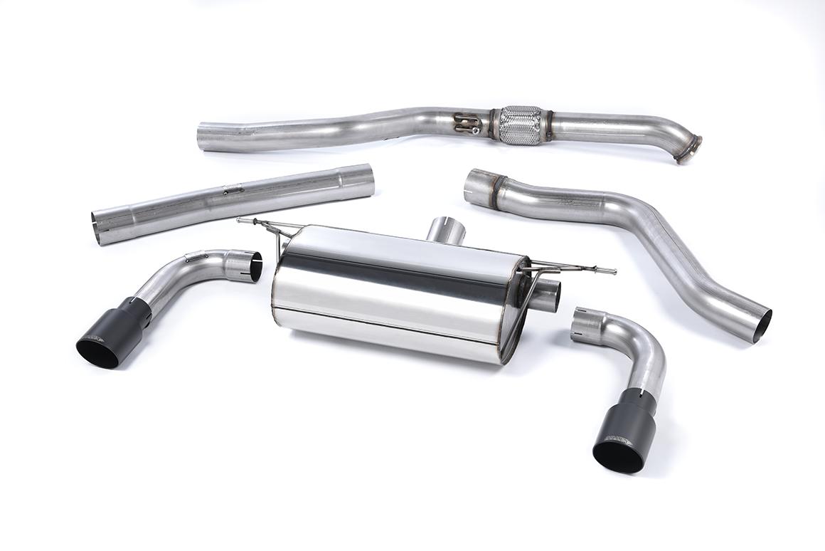 Milltek Resonated Cat-Back Exhaust | BMW F22 M235i - Cerakote Black Tips