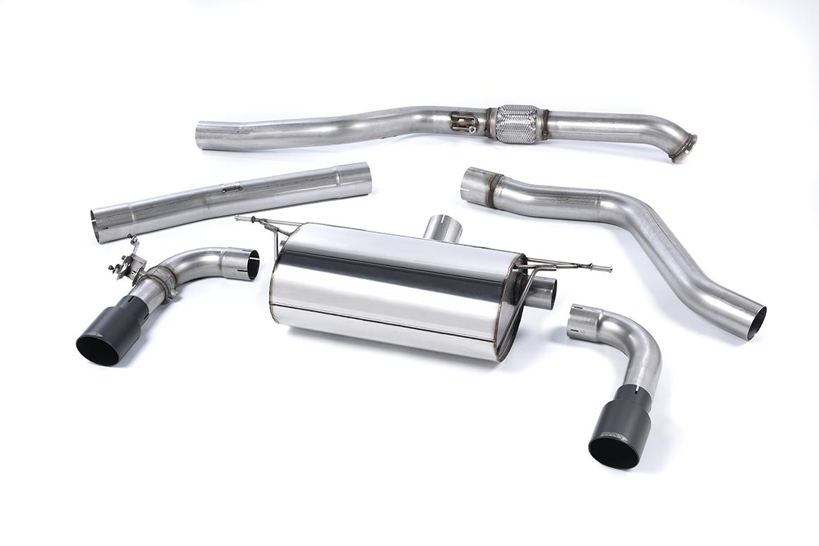 Milltek Non-Resonated Race Cat-Back Exhaust | BMW F22 M235i - Cerakote Black Tips Milltek Non-Resonated Race Cat-Back Exhaust | BMW F22 M235i - Cerakote Black Tips