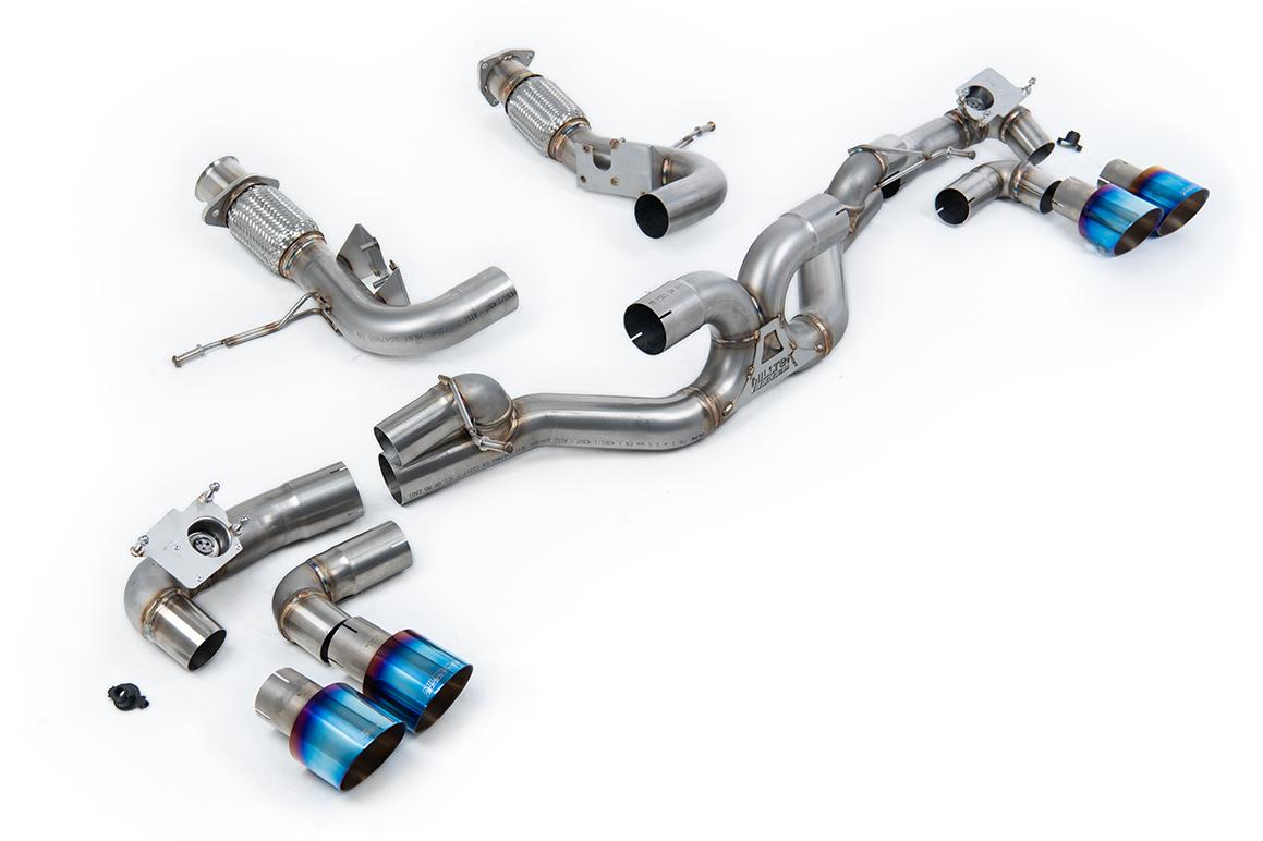 Milltek Cat-Back Exhaust | Chevrolet Corvette C8 Stingray - Burnt/Blue Titanium Tips Milltek Cat-Back Exhaust | Chevrolet Corvette C8 Stingray - Burnt/Blue Titanium Tips