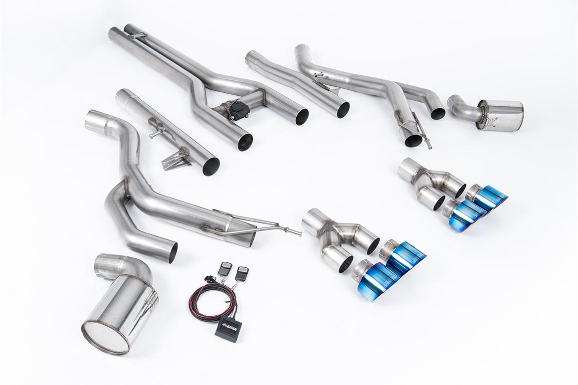 Milltek Front Pipe-Back | Dodge Challenger SRT Hellcat - Burnt/Blue Titanium Tips