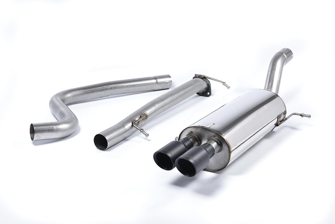Milltek Non-Resonated Race Cat-Back Exhaust | Ford Fiesta MK7 ST - Cerakote Black Tips Milltek Non-Resonated Race Cat-Back Exhaust | Ford Fiesta MK7 ST - Cerakote Black Tips