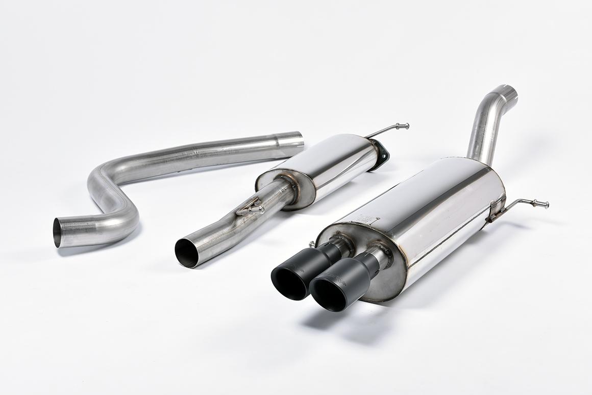 Milltek Resonated Race Cat-Back Exhaust | Ford Fiesta MK7 ST - Cerakote Black Tips Milltek Resonated Race Cat-Back Exhaust | Ford Fiesta MK7 ST - Cerakote Black Tips