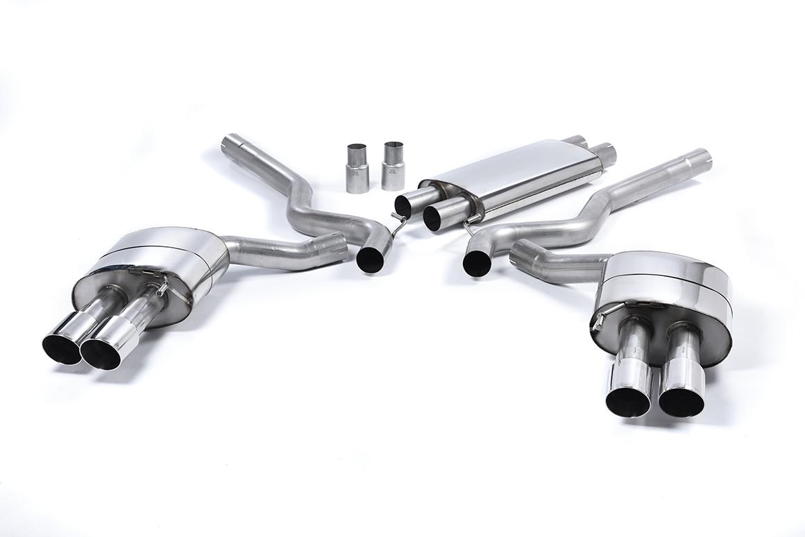 Milltek Resonated Cat-Back Exhaust | Ford Mustang 5.0 GT Fastback - Polished Tips Milltek Resonated Cat-Back Exhaust | Ford Mustang 5.0 GT Fastback - Polished Tips