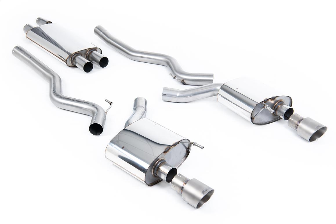 Milltek Resonated Cat-Back Exhaust | Ford Mustang S550 - Brushed Titanium Tips Milltek Resonated Cat-Back Exhaust | Ford Mustang S550 - Brushed Titanium Tips