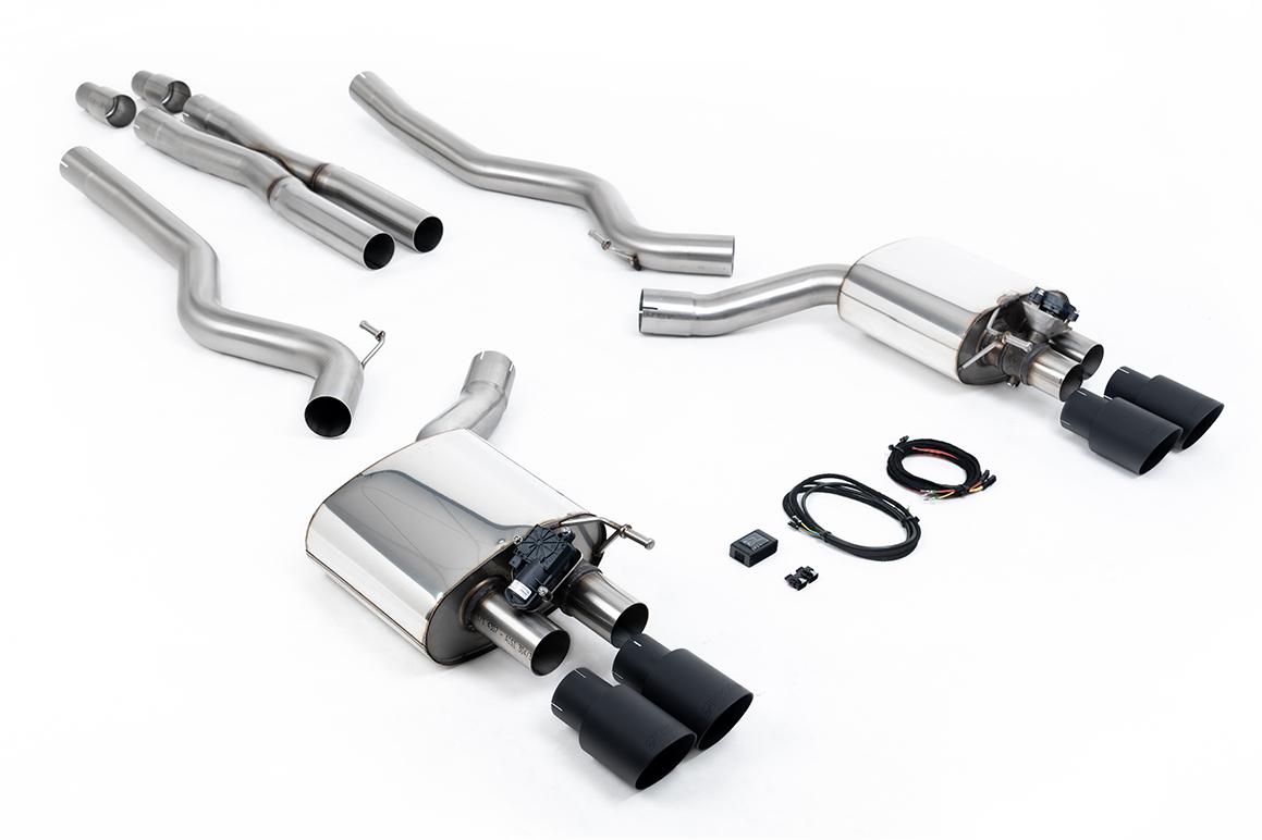 Milltek Valved Cat-Back Exhaust | Ford Mustang 5.0 GT - Cerakote Black Tips Milltek Valved Cat-Back Exhaust | Ford Mustang 5.0 GT - Cerakote Black Tips