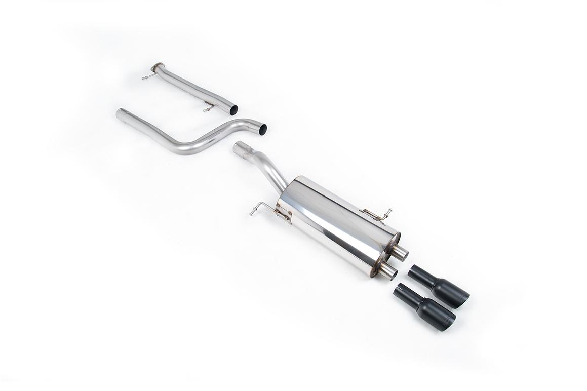 Milltek Non-Resonated Cat-Back Exhaust | Ford Fiesta MK7 ST - Cerakote Black Tips Milltek Non-Resonated Cat-Back Exhaust | Ford Fiesta MK7 ST - Cerakote Black Tips