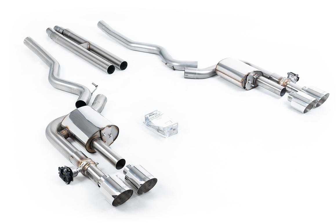 Milltek Active Valved Cat-Back | Ford Mustang 5.0 Dark Horse - Polished Tips Milltek Active Valved Cat-Back | Ford Mustang 5.0 Dark Horse - Polished Tips