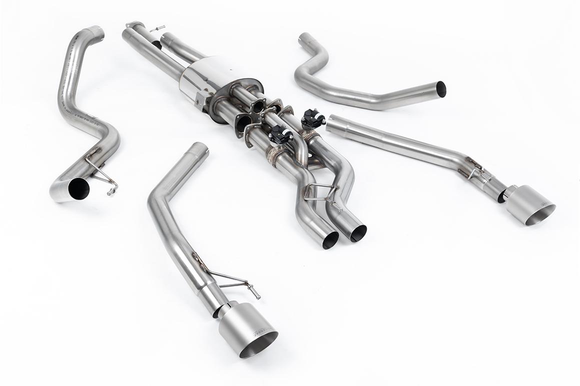 Milltek Valved Cat-Back Exhaust | Ford Ranger Raptor - Brushed Titanium Tips