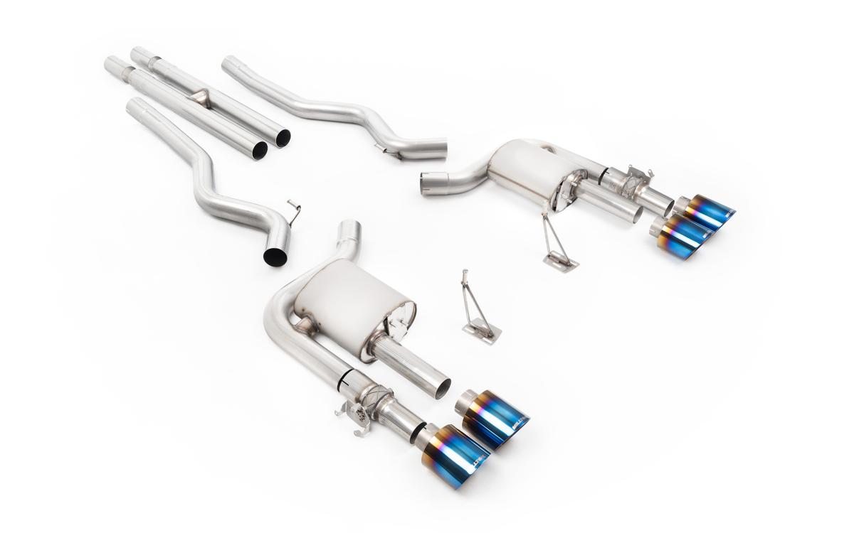 Milltek Active Valved Cat-Back Exhaust | Ford Mustang GT500 - Burnt Titanium Tips Milltek Active Valved Cat-Back Exhaust | Ford Mustang GT500 - Burnt Titanium Tips