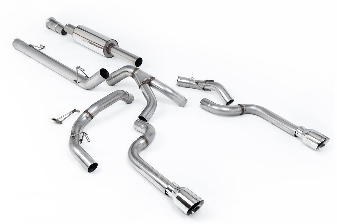 Milltek Road+ Cat-Back Exhaust | Ford F-150 SuperCrew 5.0 V8 - Polished Tips Milltek Road+ Cat-Back Exhaust | Ford F-150 SuperCrew 5.0 V8 - Polished Tips