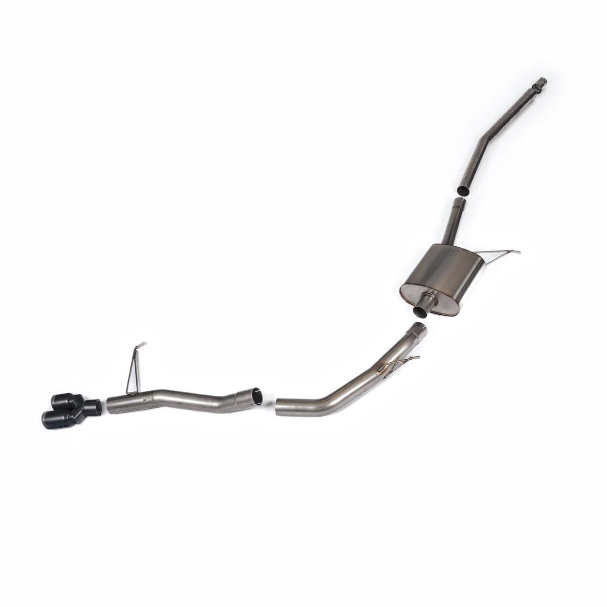 Milltek Secondary Cat-Back with Side Exit | Ford Maverick 2.0T AWD - Cerakote Black Tips Milltek Secondary Cat-Back with Side Exit | Ford Maverick 2.0T AWD - Cerakote Black Tips