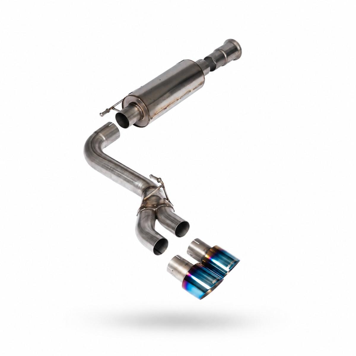 Milltek Road+ Cat-Back with Dual Side Exit | Ford F150 Single Cab 5.0 V8 - Burnt Titanium Tips