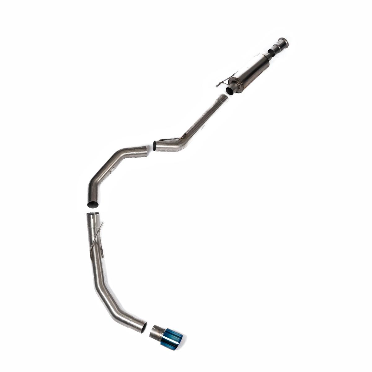 Milltek Road+ Cat-Back with Single Rear Exit | Ford F150 Single Cab 5.0 V8 - Burnt Titanium Tips