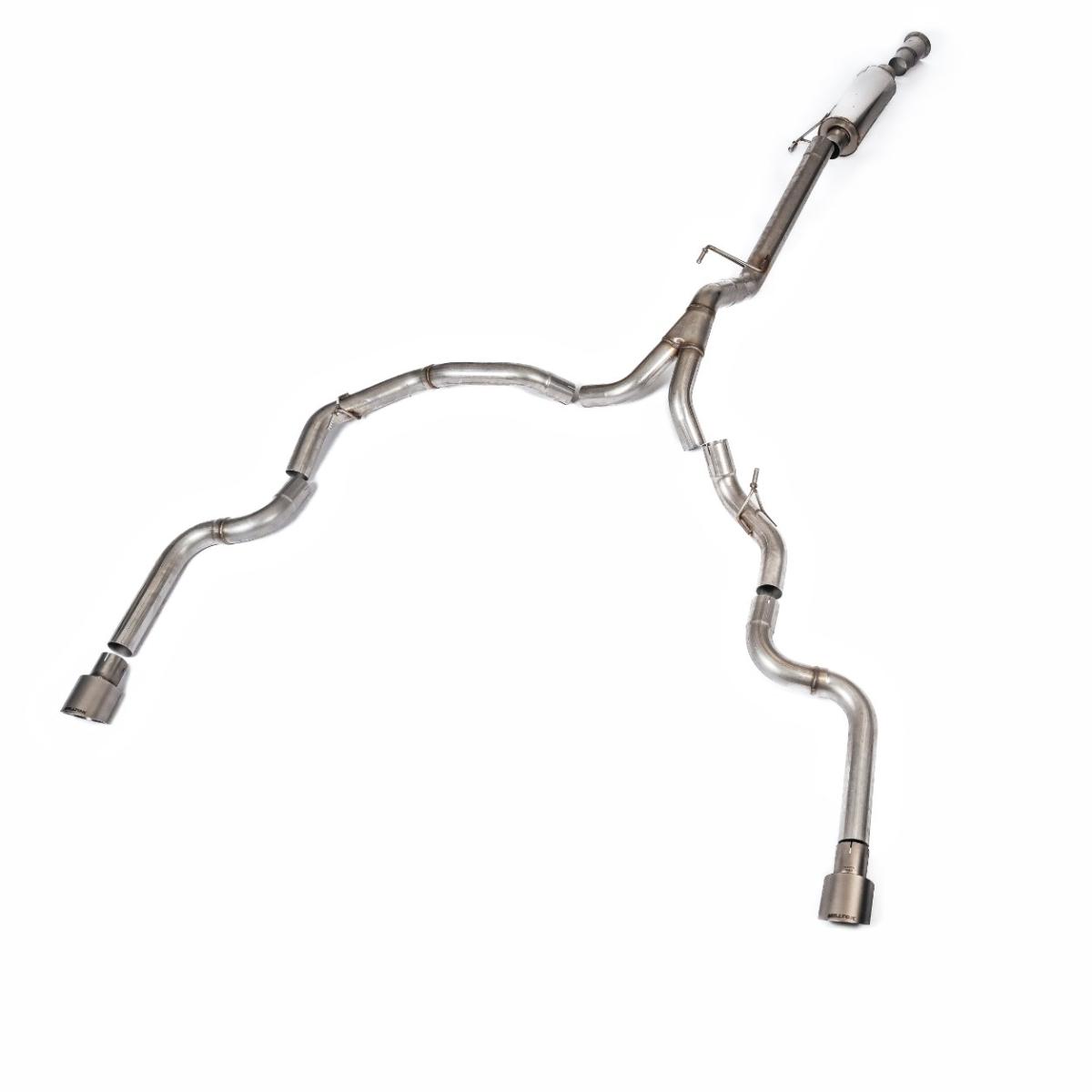 Milltek Road+ Cat-Back with Dual Rear Exit | Ford F150 Single Cab 5.0 V8 - Brushed Titanium Tips