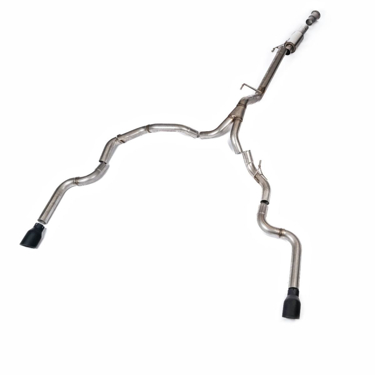 Milltek Race Cat-Back with Dual Rear Exit | Ford F150 Single Cab 5.0 V8 - Cerakote Black Tips
