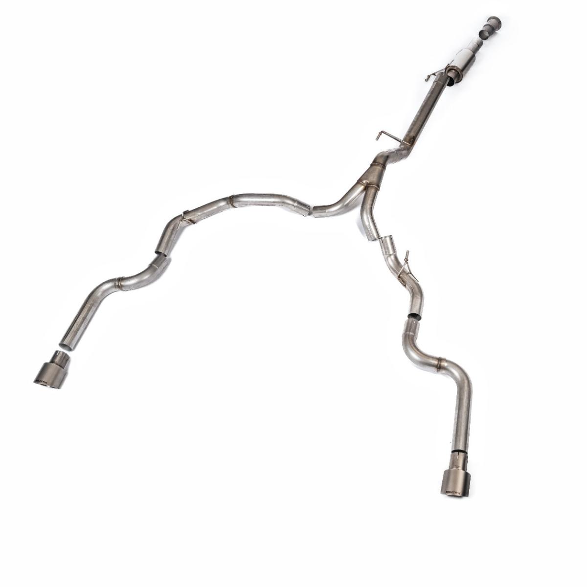 Milltek Race Cat-Back with Dual Rear Exit | Ford F150 Single Cab 5.0 V8 - Brushed Titanium Tips