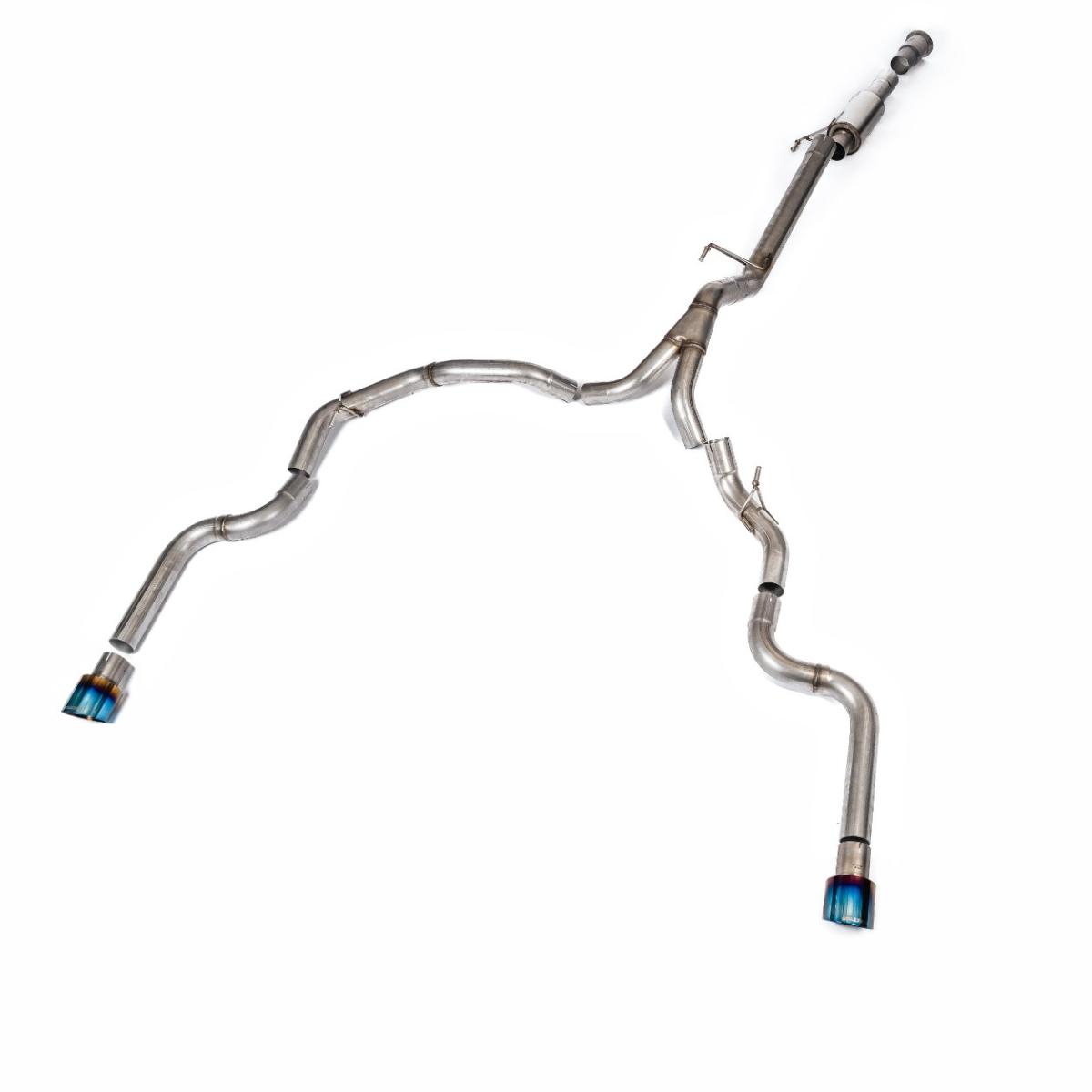 Milltek Race Cat-Back with Dual Rear Exit | Ford F150 Single Cab 5.0 V8 - Burnt Titanium Tips