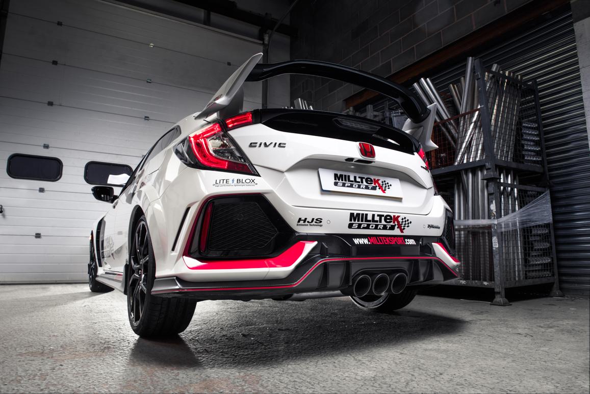 Milltek Non-Resonated Race Cat-Back Exhaust | Honda Civic FK8 Type R - Carbon Fibre Tips Milltek Non-Resonated Race Cat-Back Exhaust | Honda Civic FK8 Type R - Carbon Fibre Tips