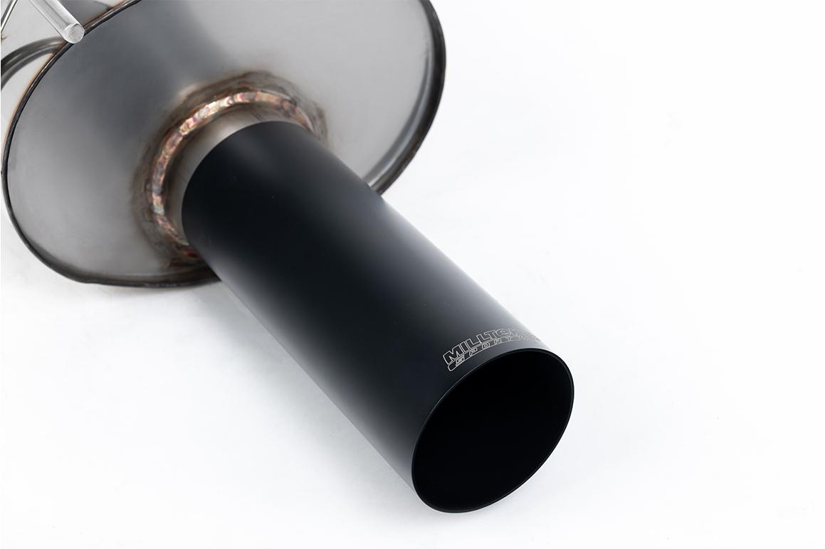 Milltek Resonated Cat-Back Exhaust | Honda Integra DC5 Type R - Cerakote Black Tips Milltek Resonated Cat-Back Exhaust | Honda Integra DC5 Type R - Cerakote Black Tips