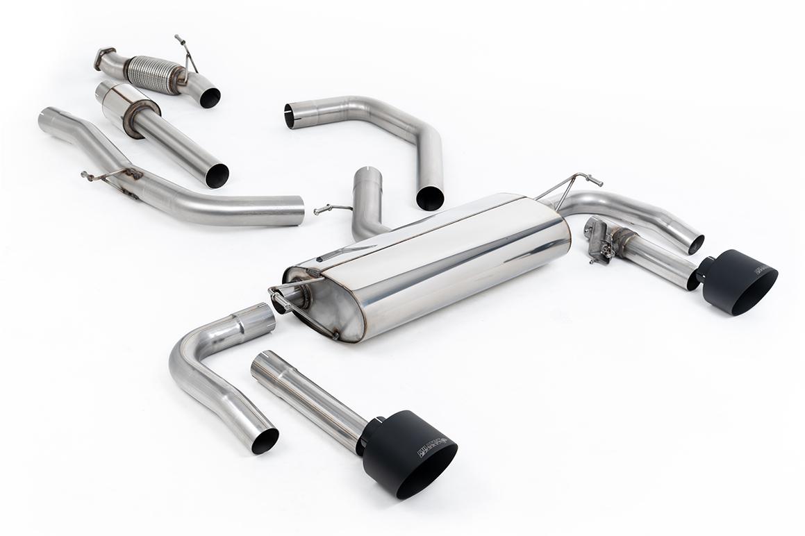 Milltek Resonated Valved Cat-Back | Hyundai Elantra N - Cerakote Black Tips