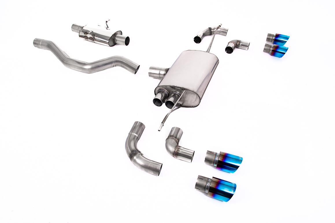 Milltek OPF/GPF Back System | Land Rover Defender 90 P300/P400e - GT-90 Burnt Titanium Tips Milltek OPF/GPF Back System | Land Rover Defender 90 P300/P400e - GT-90 Burnt Titanium Tips