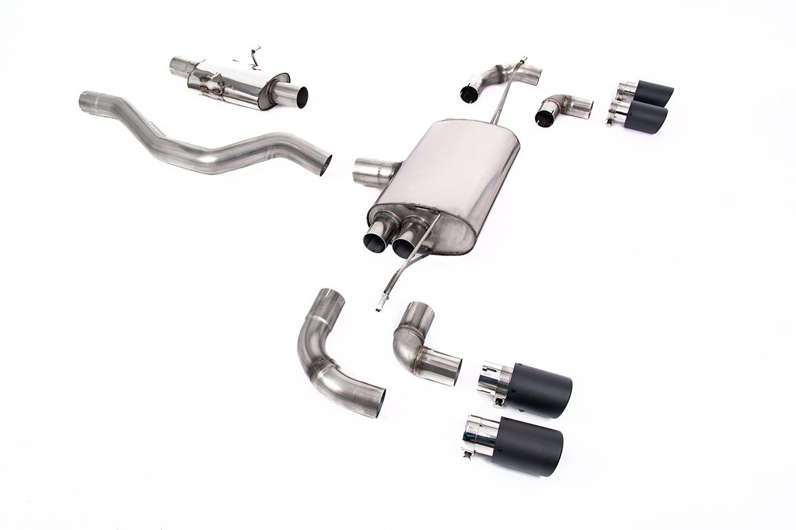 Milltek OPF/GPF Back Exhaust | Land Rover Defender 90 P300/P400e - JET-90 Carbon Tips Milltek OPF/GPF Back Exhaust | Land Rover Defender 90 P300/P400e - JET-90 Carbon Tips