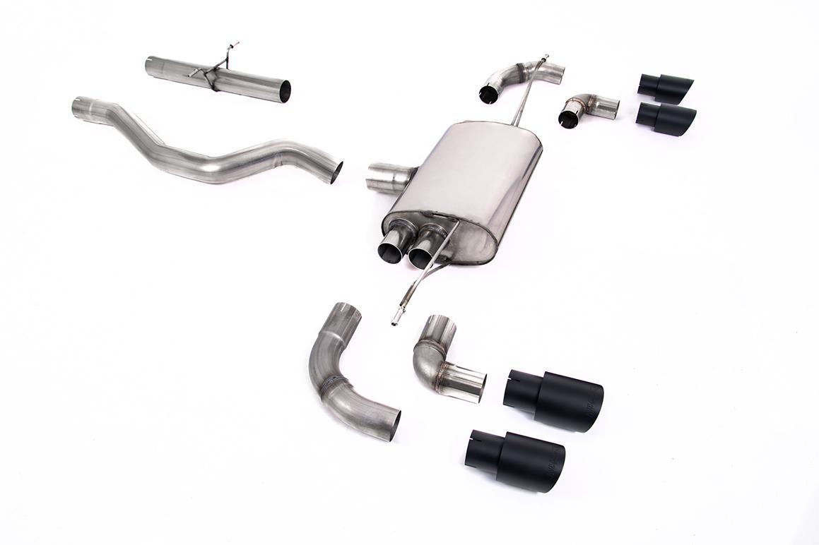 Milltek OPF/GPF Back Exhaust | Land Rover Defender 90 P300 P400e - GT-90 Cerakote Black Tips Milltek OPF/GPF Back Exhaust | Land Rover Defender 90 P300 P400e - GT-90 Cerakote Black Tips
