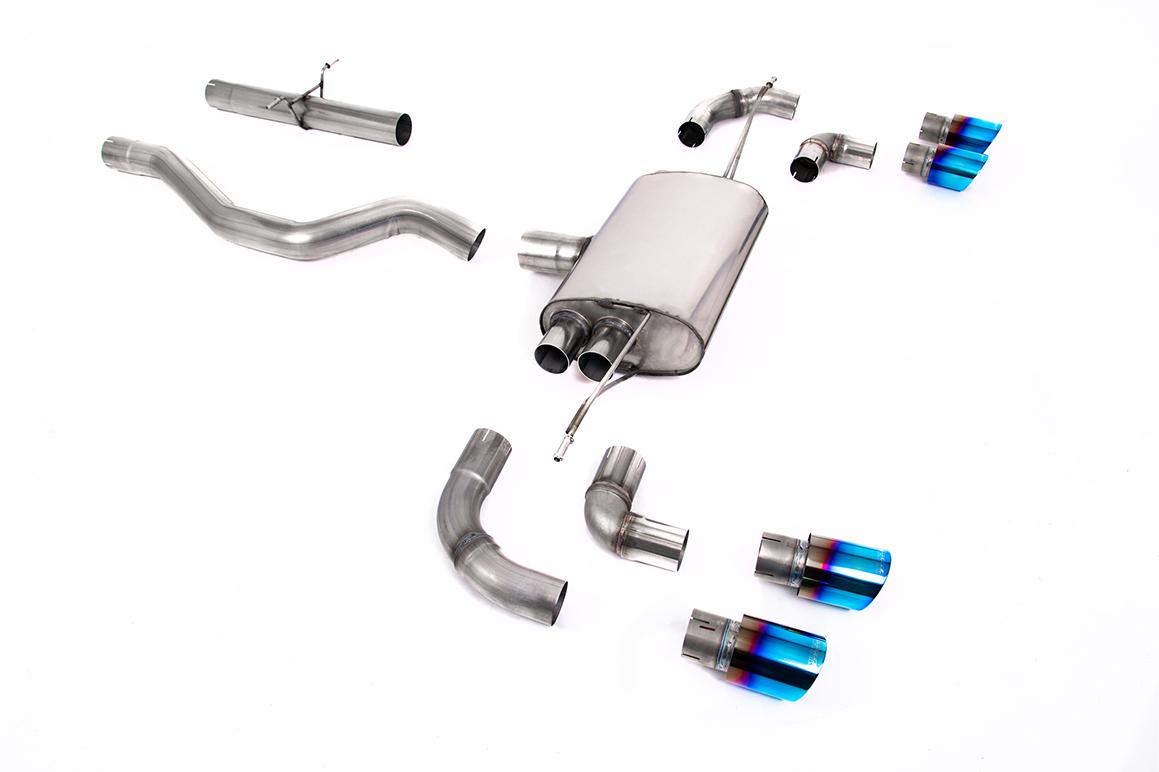 Milltek OPF/GPF Back System | Land Rover Defender 90 P300/P400e - GT-90 Burnt Titanium Tips Milltek OPF/GPF Back System | Land Rover Defender 90 P300/P400e - GT-90 Burnt Titanium Tips
