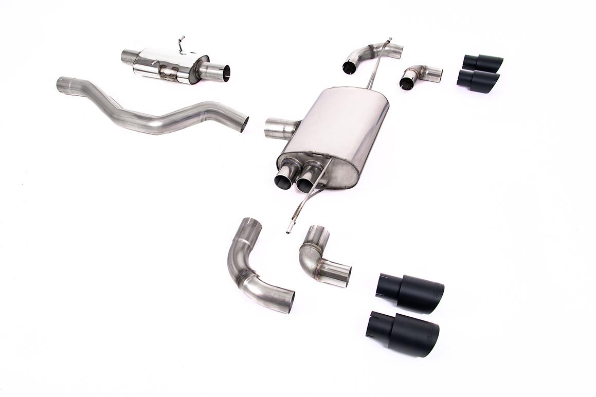 Milltek OPF/GPF Back System | Land Rover Defender 90 3.0 I6 P400 (OPF/GPF and Non-OPF/GPF Equipped Vehicle Compatible) - GT-90 Cerakote Black Tips Milltek OPF/GPF Back System | Land Rover Defender 90 3.0 I6 P400 (OPF/GPF and Non-OPF/GPF Equipped Vehicle Compatible) - GT-90 Cerakote Black Tips