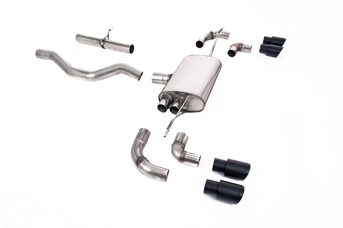 Milltek OPF/GPF Back System | Land Rover Defender 90 P400 - GT-90 Cerakote Black Tips Milltek OPF/GPF Back System | Land Rover Defender 90 P400 - GT-90 Cerakote Black Tips