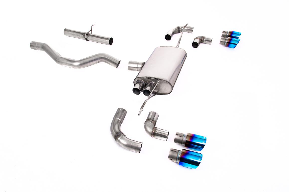 Milltek OPF/GPF Back System | Land Rover Defender 90 P400 - GT-90 Burnt Titanium Tips Milltek OPF/GPF Back System | Land Rover Defender 90 P400 - GT-90 Burnt Titanium Tips
