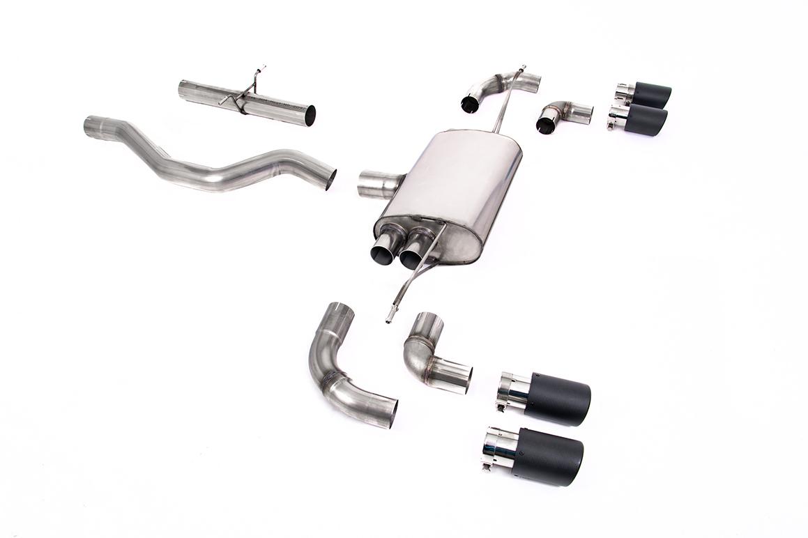 Milltek OPF/GPF Back System | Land Rover Defender 90 P400 - JET-90 Carbon Tips Milltek OPF/GPF Back System | Land Rover Defender 90 P400 - JET-90 Carbon Tips
