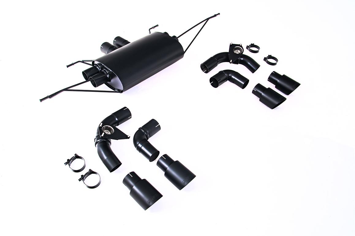 Upgraded Option for Rear Silencer, Valved Outlet and Inner Outlet pipes in Cerakote Satin Black with Clamp Kit Upgraded Option for Rear Silencer, Valved Outlet and Inner Outlet pipes in Cerakote Satin Black with Clamp Kit