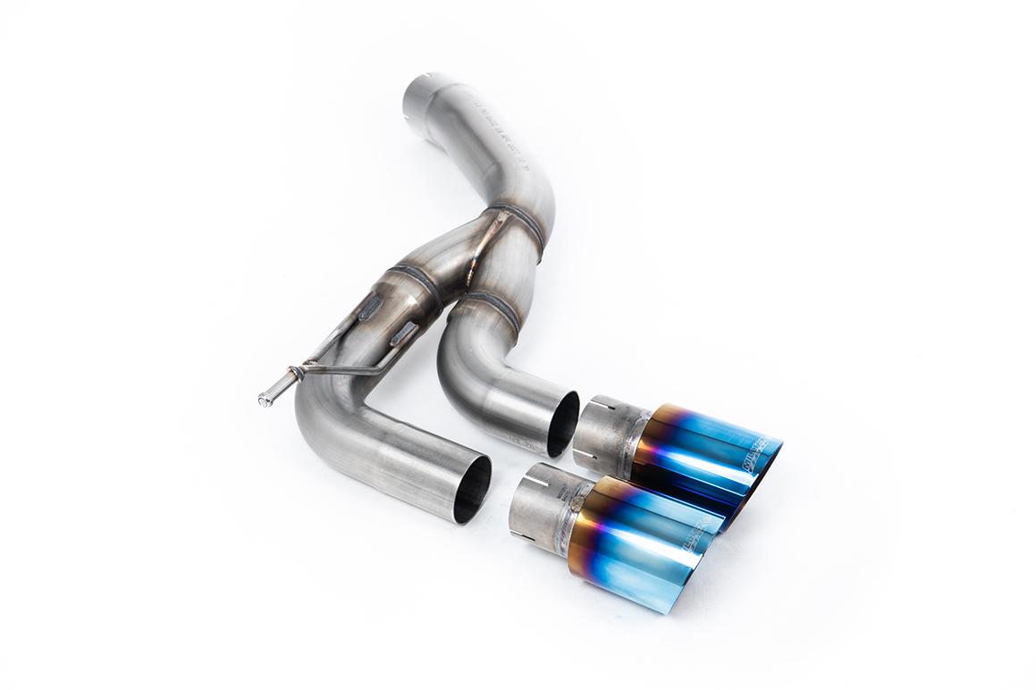 Milltek Rear Silencer | Land Rover Defender D200/D250/D300 - Twin GT-90 Burnt/Blue Titanium Tips Milltek Rear Silencer | Land Rover Defender D200/D250/D300 - Twin GT-90 Burnt/Blue Titanium Tips