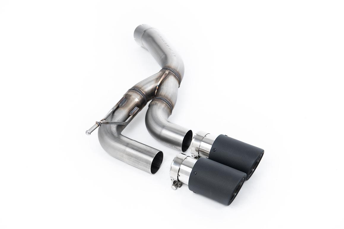 Milltek Rear Silencer | Land Rover Defender D200/D250/D300 - Twin JET-90 Carbon Tips Milltek Rear Silencer | Land Rover Defender D200/D250/D300 - Twin JET-90 Carbon Tips