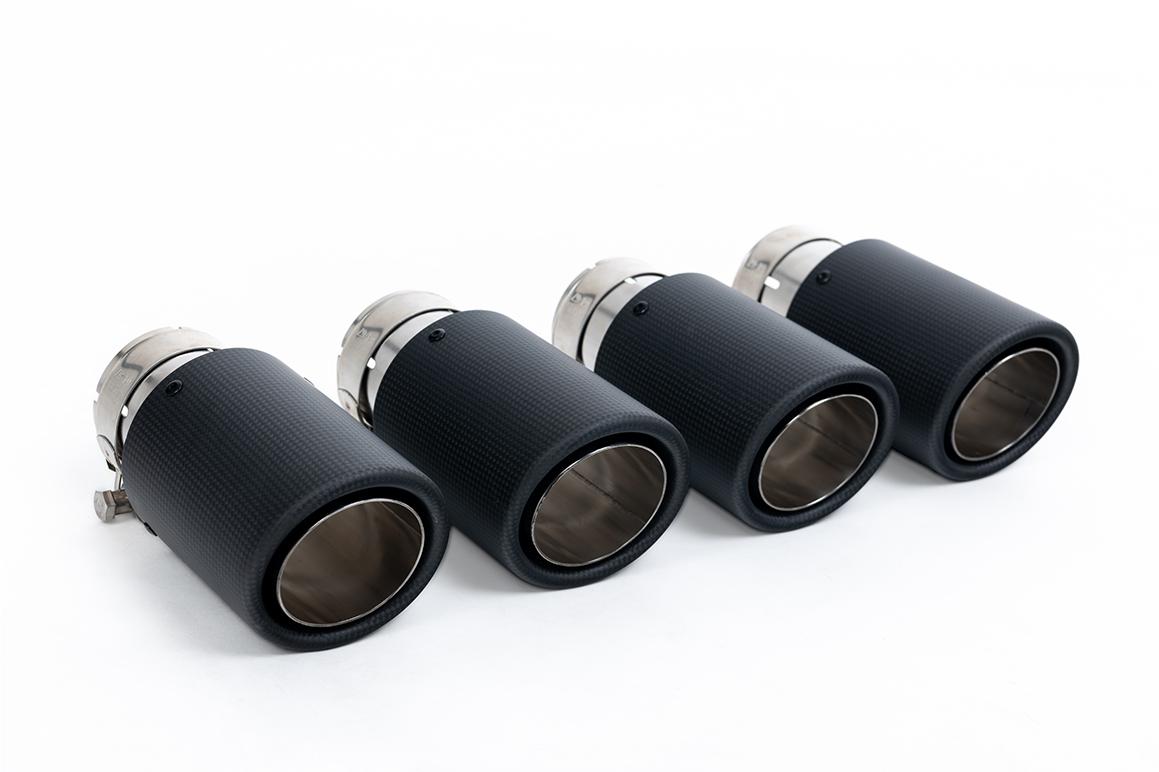 Milltek Cat-Back Valved System | Land Rover Defender 90 5.0 V8 - Carbon Fibre Tips Milltek Cat-Back Valved System | Land Rover Defender 90 5.0 V8 - Carbon Fibre Tips