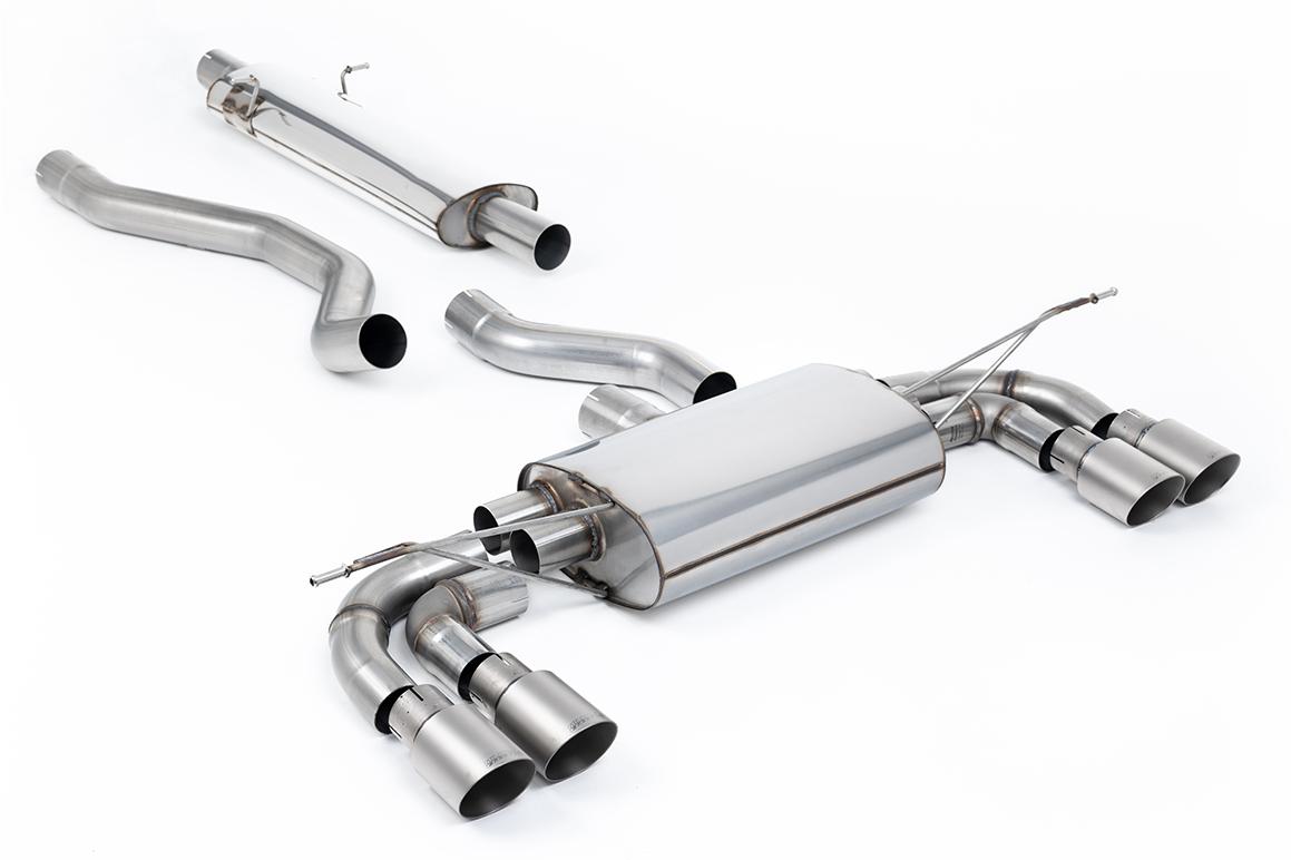 Milltek OPF Back Exhaust | Land Rover Defender 130 P400 - Brushed Titanium Tips Milltek OPF Back Exhaust | Land Rover Defender 130 P400 - Brushed Titanium Tips