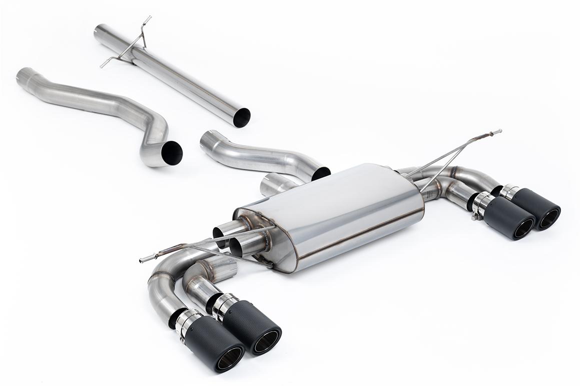 Milltek Non-Resonated OPF Back System | Land Rover Defender 130 - Carbon Tips Milltek Non-Resonated OPF Back System | Land Rover Defender 130 - Carbon Tips